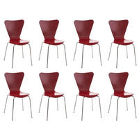BESUCHERSTUHL 8 Holz Rot - Rot, Holz/Metall (45/85/49cm) - CLP