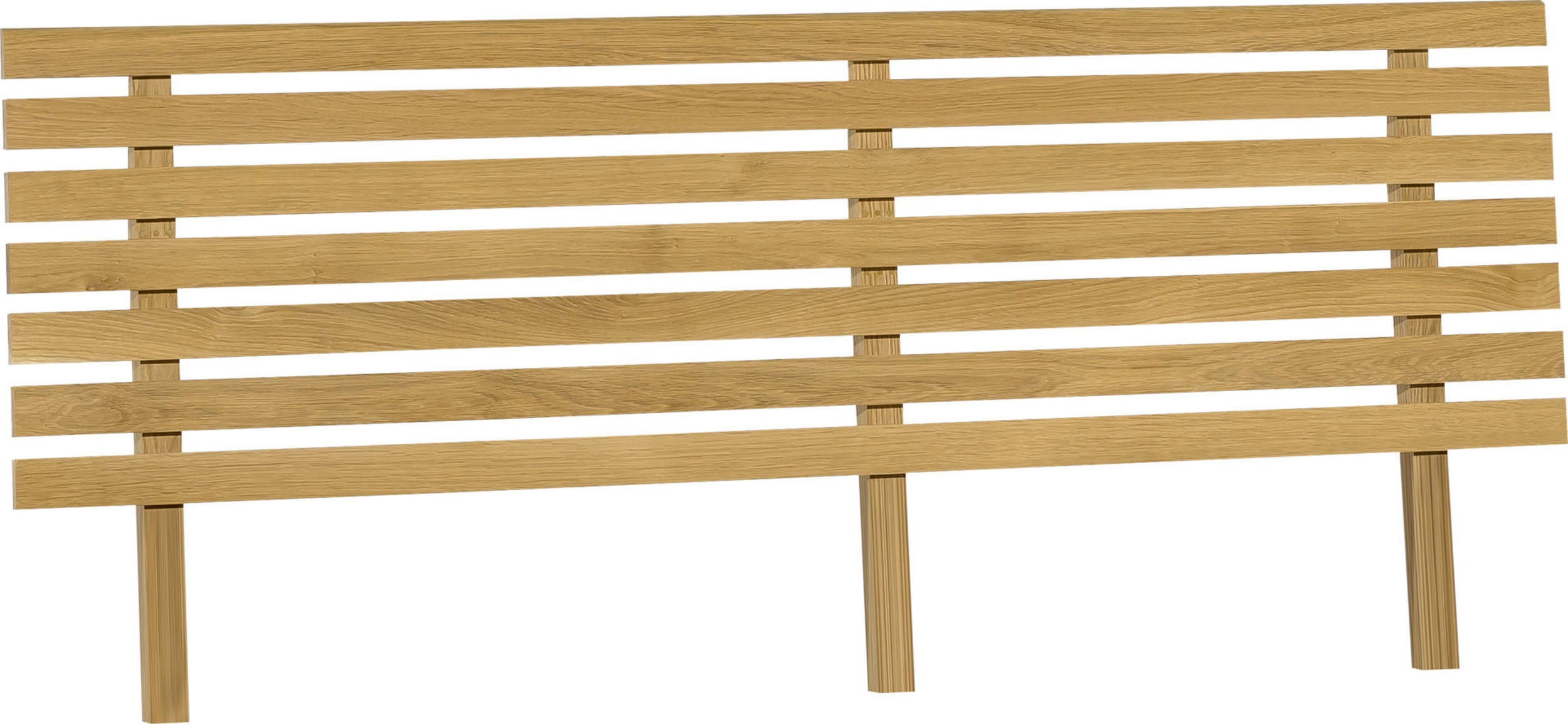 KOPFTEIL MIT QUERLATTUNG NATURE - Eichefarben, Holz (185/70/10cm) - Vox Möbel