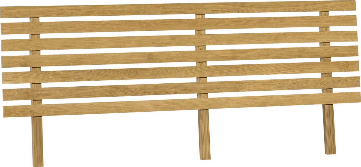 KOPFTEIL MIT QUERLATTUNG NATURE - Eichefarben, Holz (165/70/10cm) - Vox Möbel
