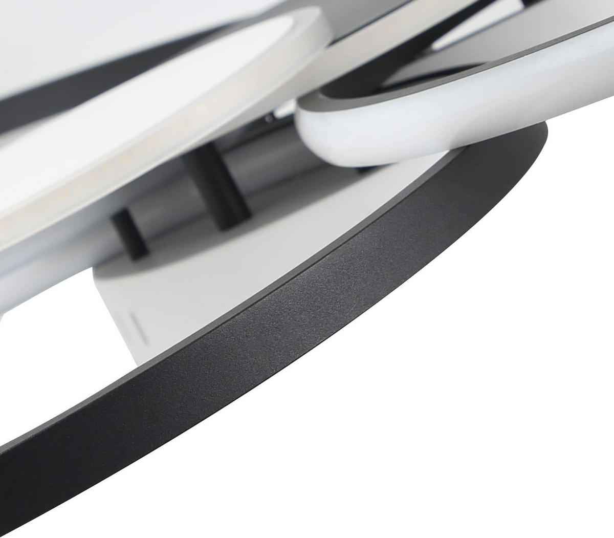 LED-DECKENLEUCHTE Christian 94/92/11 cm - Schwarz/Weiß, Kunststoff (94/92/11cm) - Nettlife