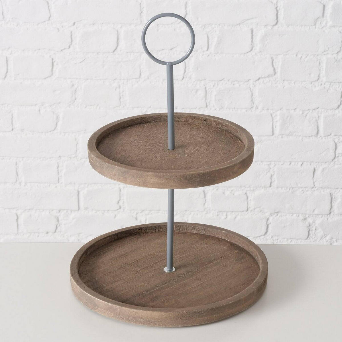 DEKORATIVE ETAGERE Samina 35 cm - Braun, Holz (25/35cm) - Boltze Home