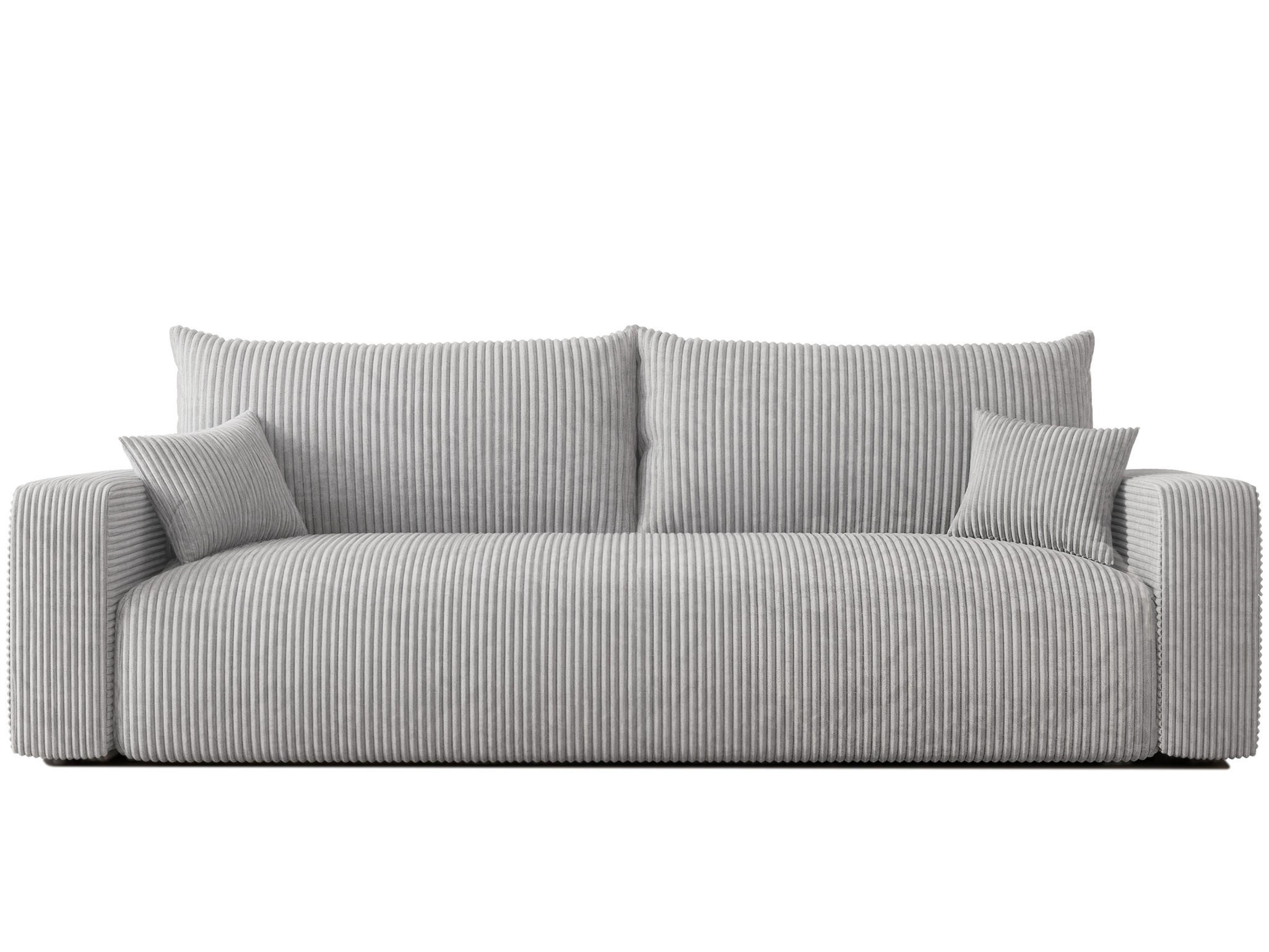 SCHLAFSOFA Luna - Hellgrau, Holzwerkstoff/Textil (246/79/96cm) - Fun Möbel
