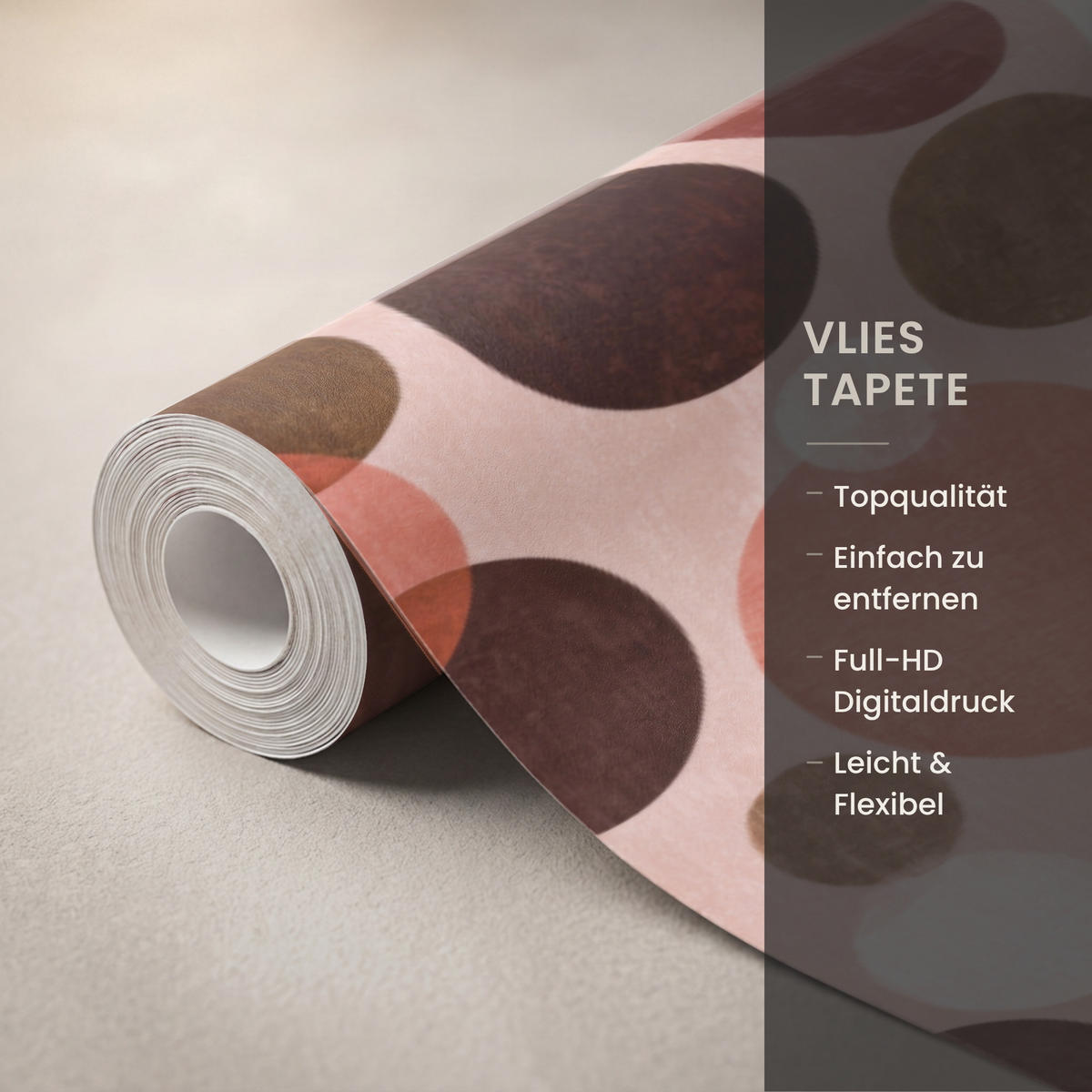 TAPETE - Kreise - Modern - Farbenfroh - 400x200 cm - Multicolor, Papier (400/200cm) - OnlyWow