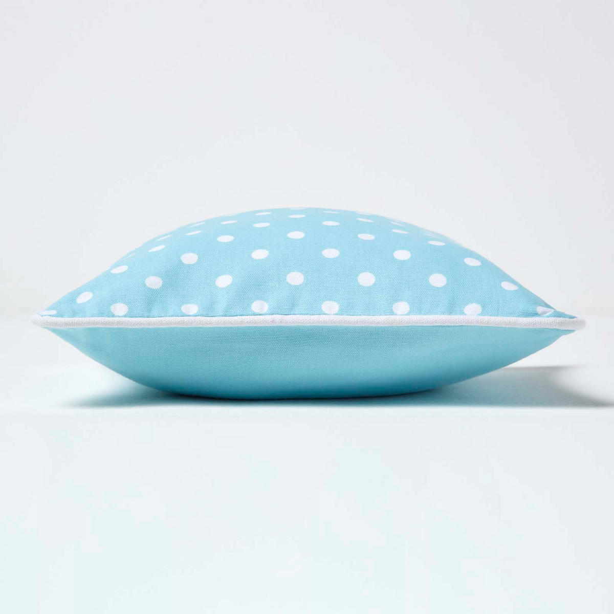 KISSENHÜLLE Polka Dots 30/30 cm, 100% Baumwolle - Blau, Textil (30/30cm) - Homescapes