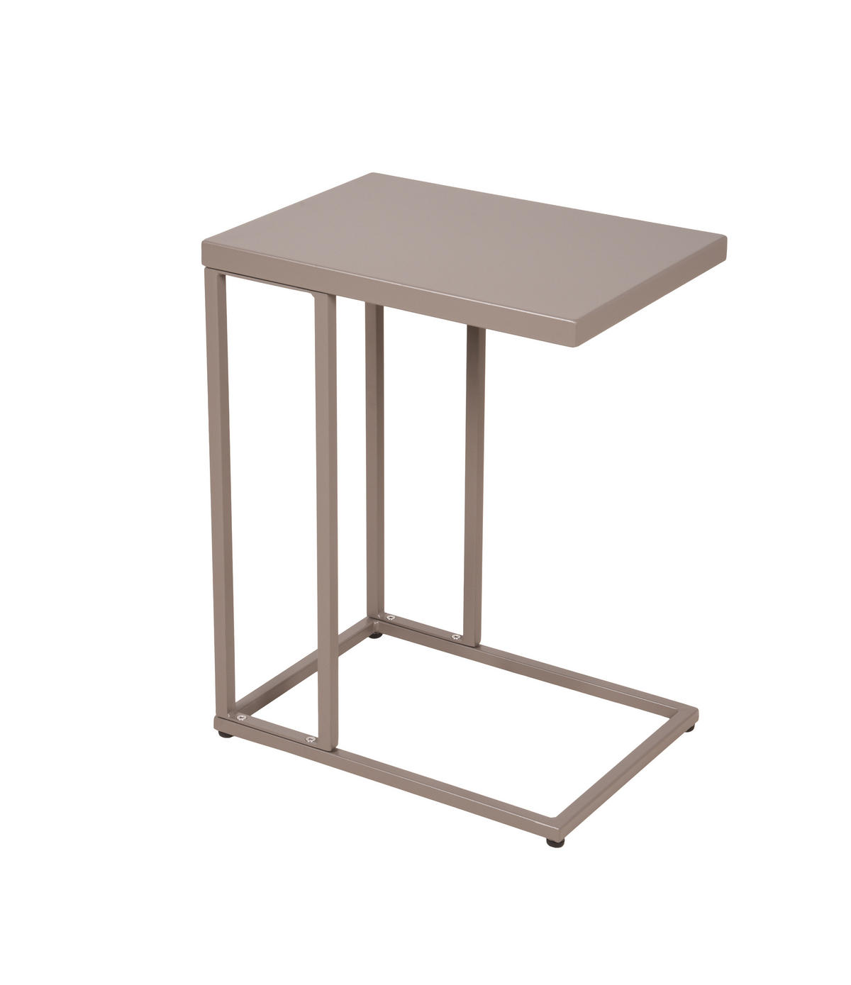 BEISTELLTISCH Ines Stahl Taupe 56x31x43cm - Taupe, Metall (43/31/56cm) - DELUKE