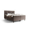 BOXBETT LIMBA mit Matratze H3, Bonell und Topper 140x200 Monolith 15 - Braun, Holz/Textil (140/200cm) - Bedante