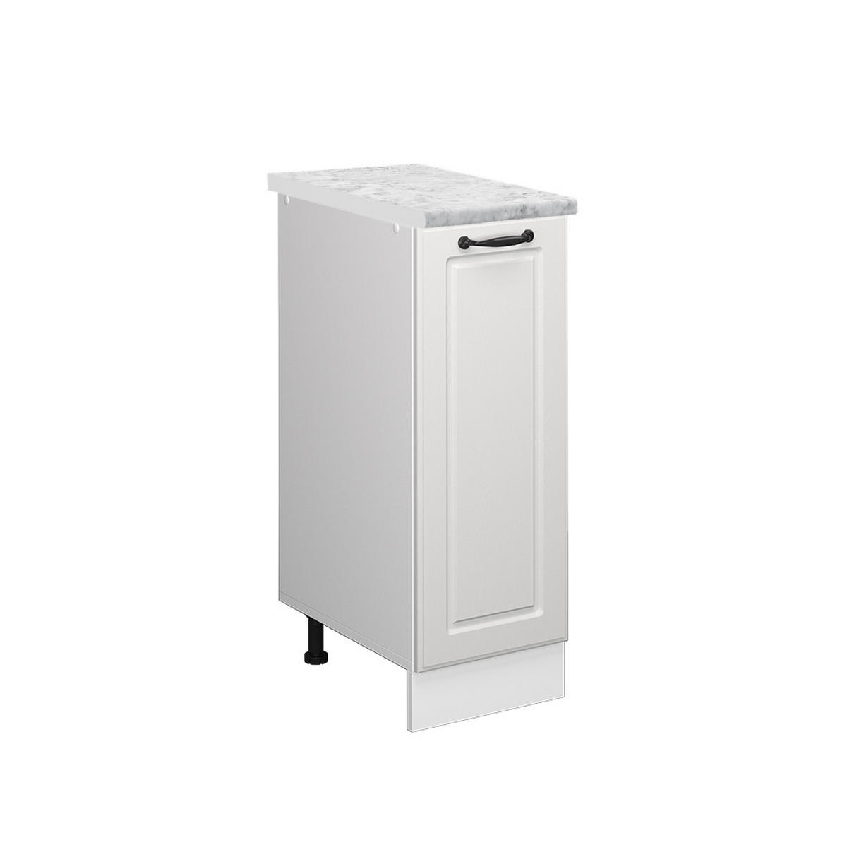 APOTHEKERSCHRANK R-Line Weiß Landhaus 30 cm AP Marmor - Weiß, Holzwerkstoff (30/81.6/60cm) - Vicco