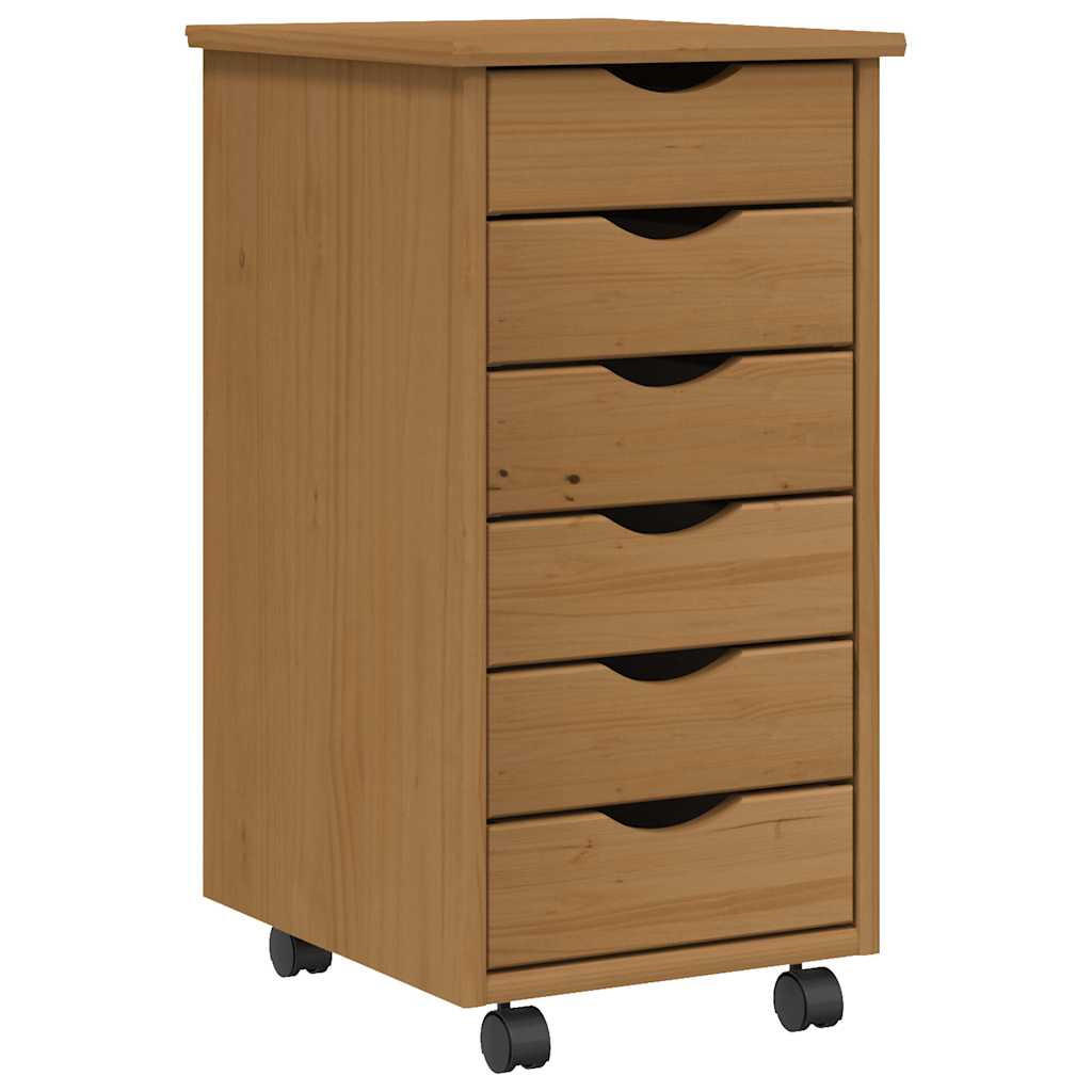 vidaXL Rollschrank Braun 39x65.5x34 cm