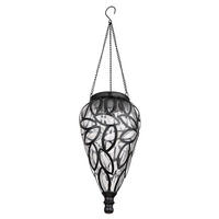 LED HÄNGELEUCHTE Solar Schwarz - Schwarz, Metall (13.5/13.5/50cm) - Globo Lighting