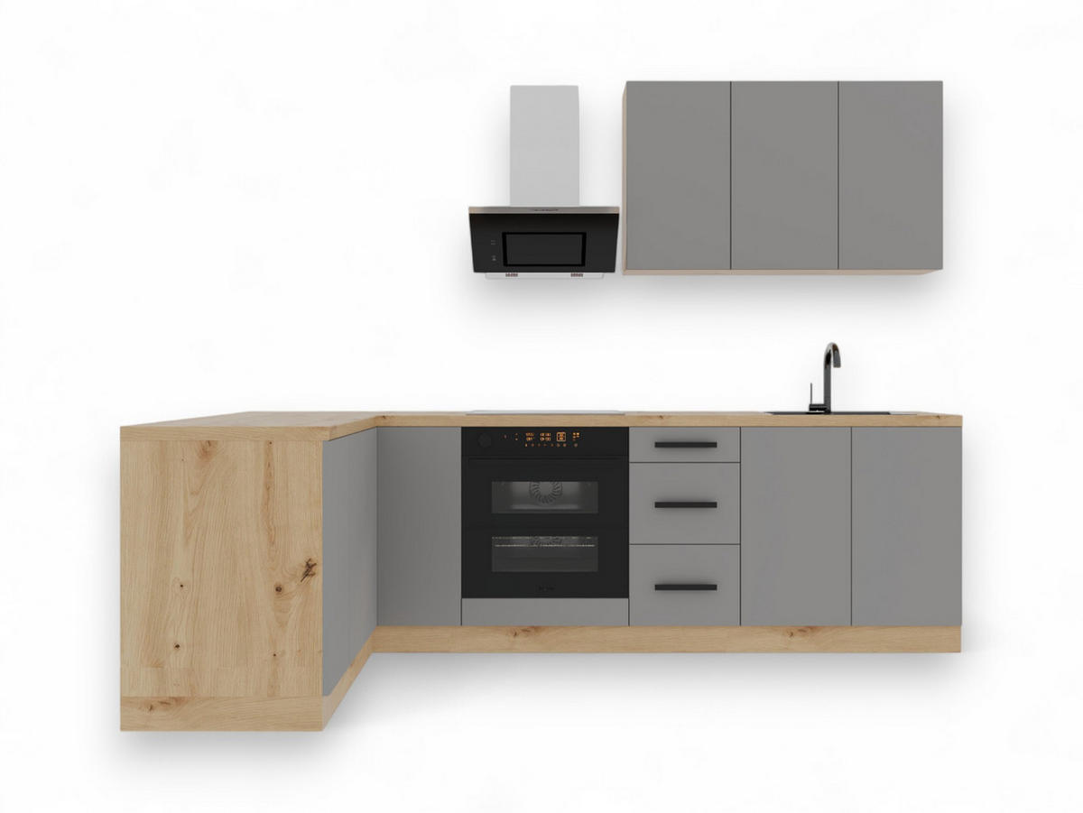 WINKELKÜCHE 270 cm Langen K99-M270 - Beige, Holz (270/212/170cm)