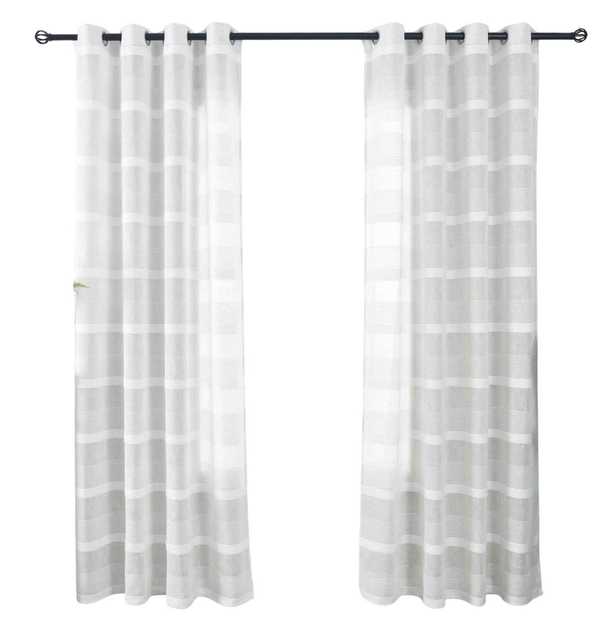 VORHANG 2ER SET »Halle« HxB 245x140 cm Natur - Naturfarben, Textil (140/245cm) - Gardinenbox