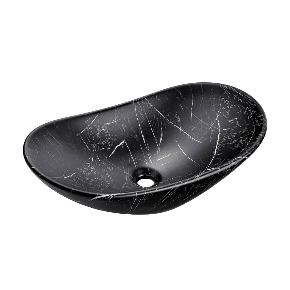 AUFSATZWASCHBECKEN 61 cm - LENA BM294 in Schwarz /Matt - Schwarz, Holz (61.5/15.5/36cm)