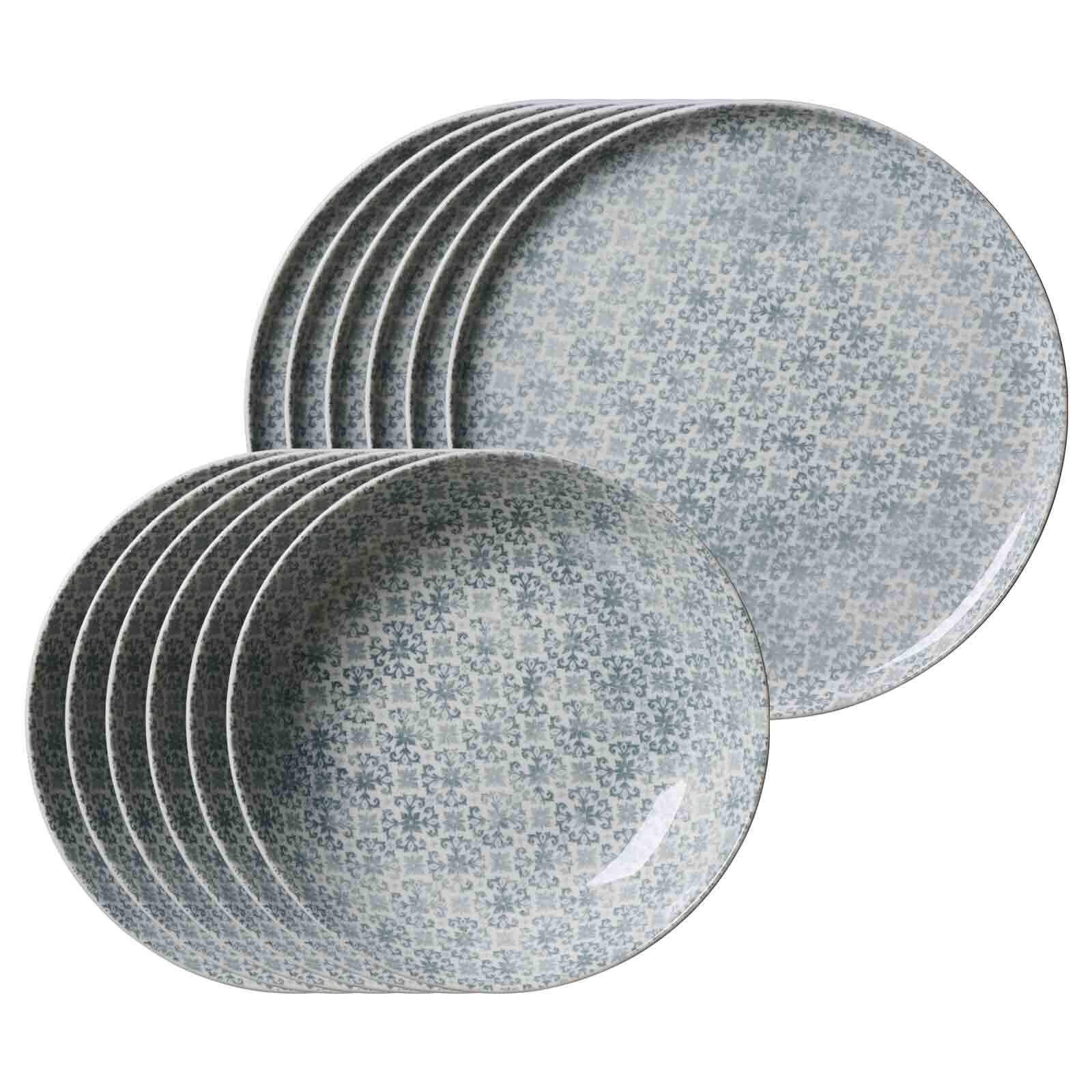 TAFELSERVICE Porto grau 12er Set - Grau, Keramik (1/1/1cm) - Ritzenhoff Breker