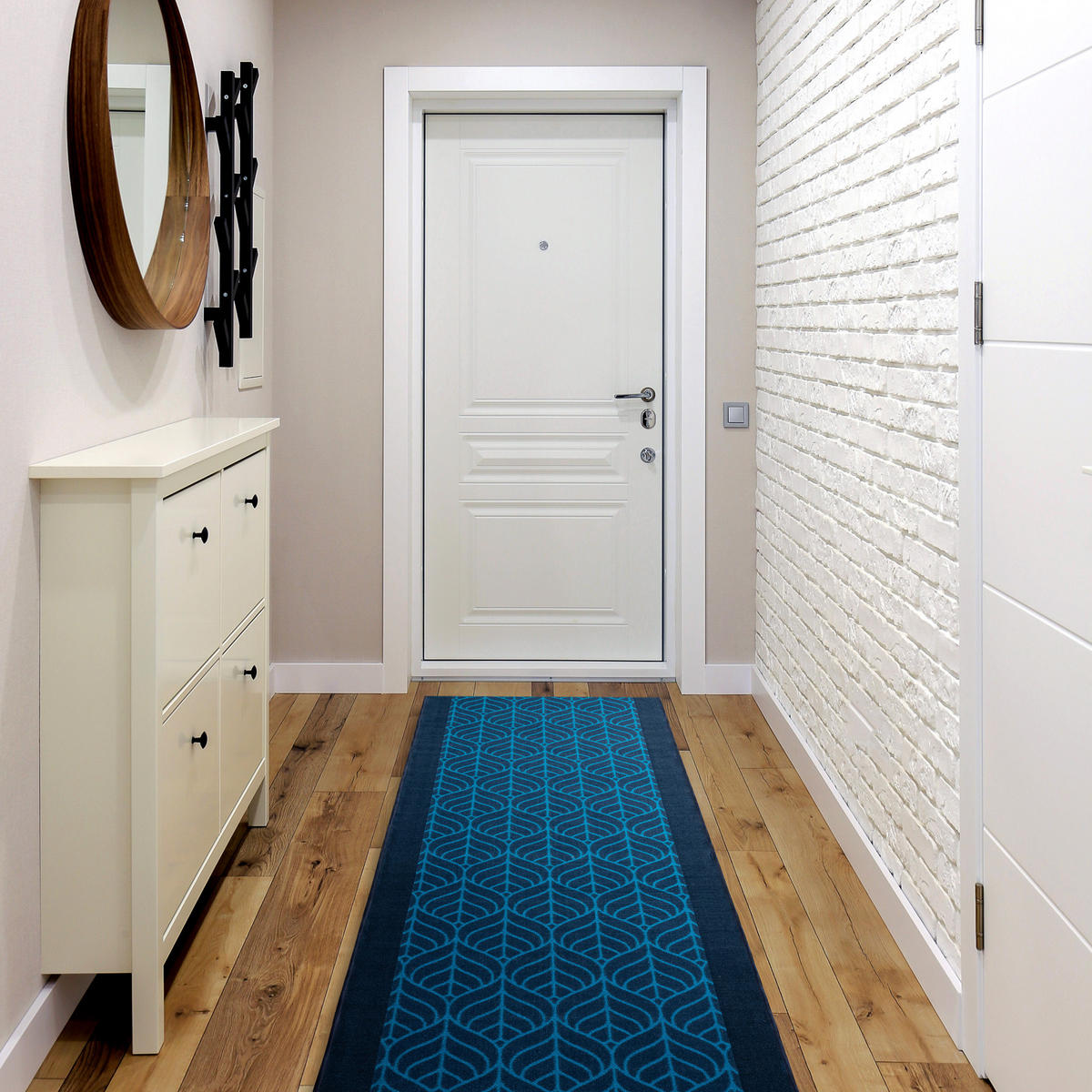 LÄUFER Antirutsch PIÓRA 80/210 cm - Blau, Textil (80/210cm) - rugsX