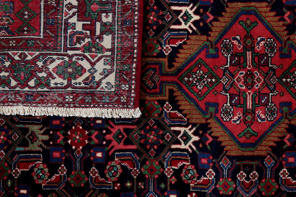 ORIENTTEPPICH handgeknüpft Assadabad Blau 210/135 cm Schurwolle - Blau, Textil (135/210cm) - Looma