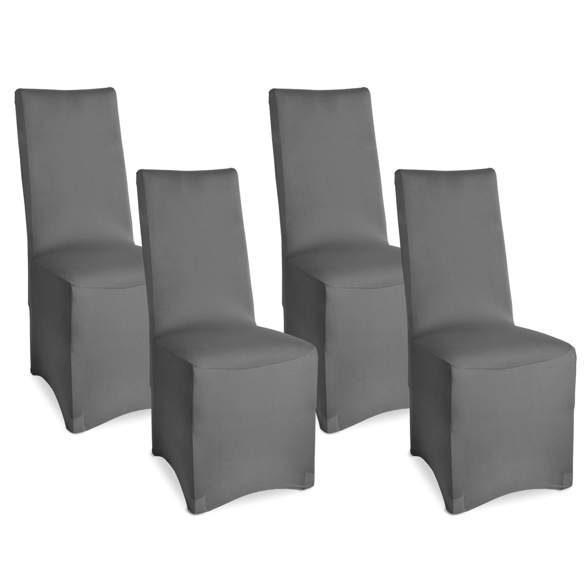 Beautissu Stuhlhusse Grau 45x95 cm