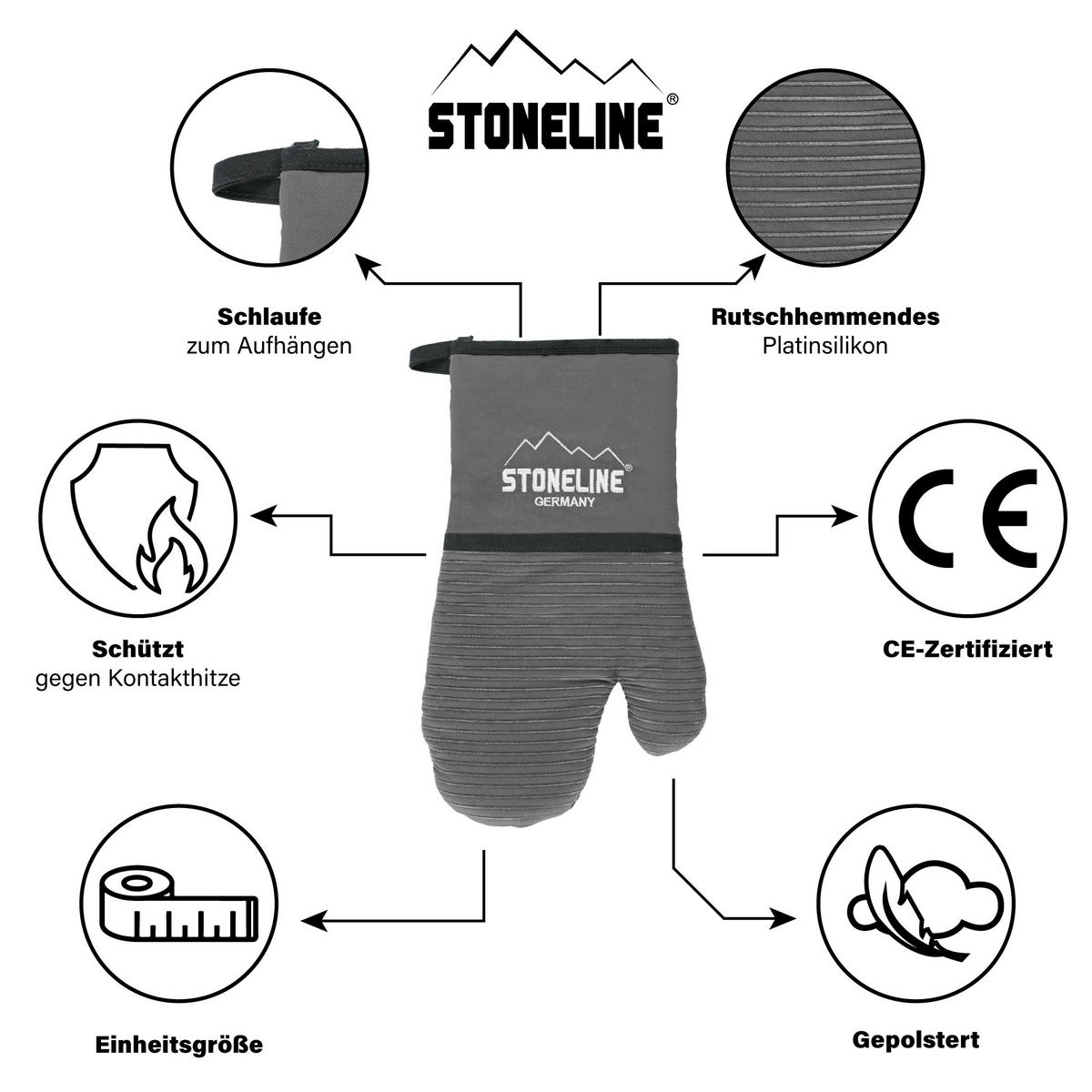 OFENHANDSCHUH - Grau, Textil (18/33cm) - Stoneline