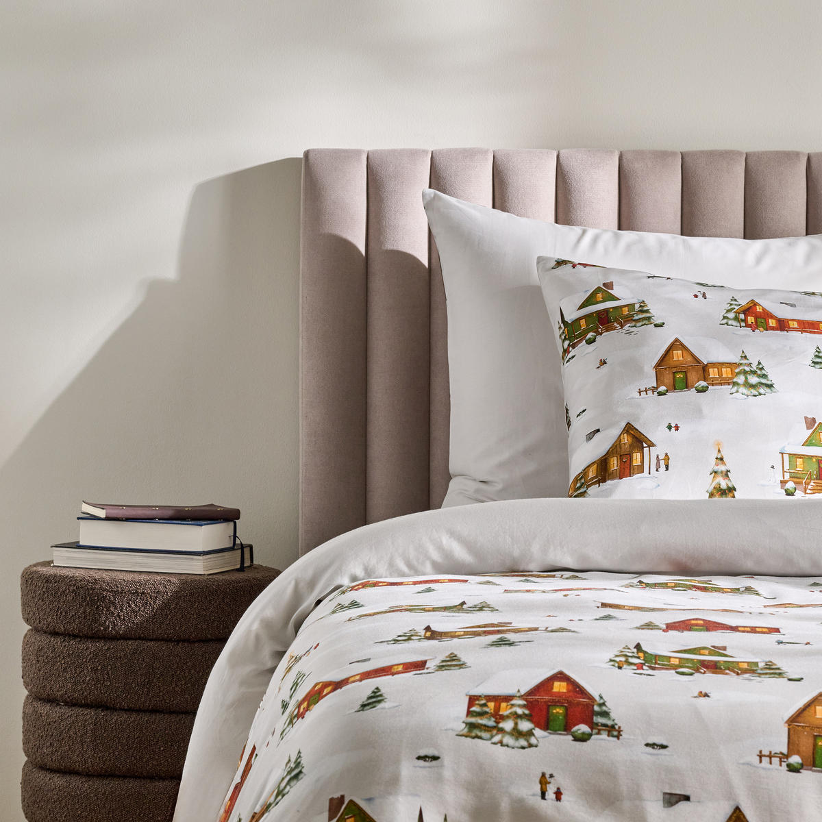 BETTWÄSCHE Satin WINHURST, 160x200 cm, Mehrfarbig, Winter Weihnachten Bettbezug, Weihnachtsdeko, Christmas, Weihnachtsmotiv - Multicolor, Textil (160/200cm) - home&you