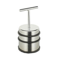 ZARÁŽKA Strieborná čierna s rukoväťou - strieborná, kov/plast (7/7cm) - Relaxdays