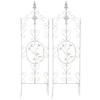RANKGITTER 2er Set Metall antik weiß - Weiß, Metall (35/122/1cm) - CLP