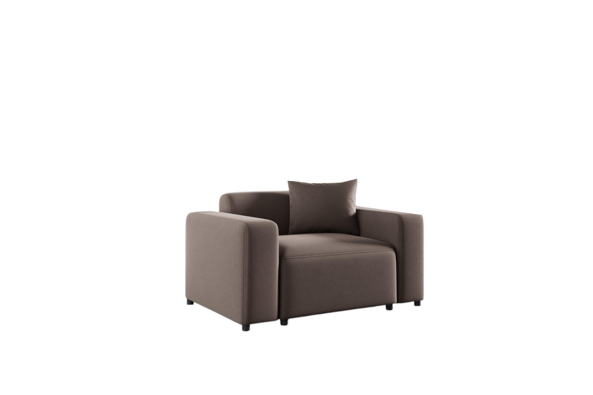 SESSEL Megan In Salvador - Braun, Holzwerkstoff/Textil (145/75/98cm) - Fun Möbel