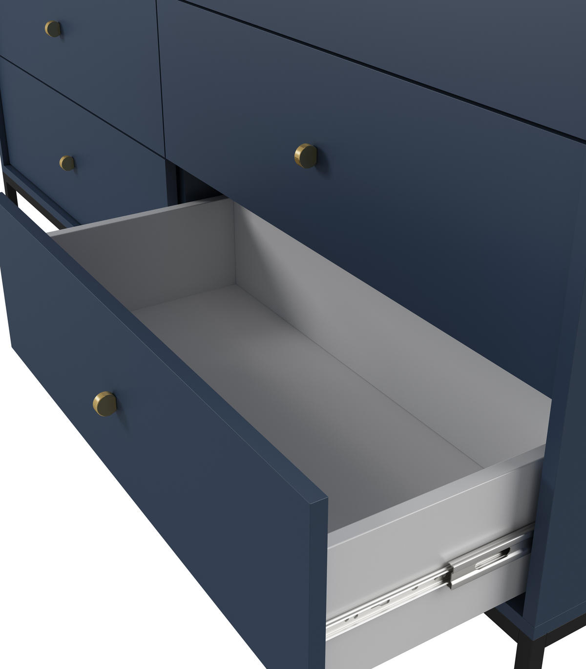 KOMMODE, marineblau, 154 x 83 x 39 cm - Blau, Holzwerkstoff (154/83/39cm) - 3XE LIVING