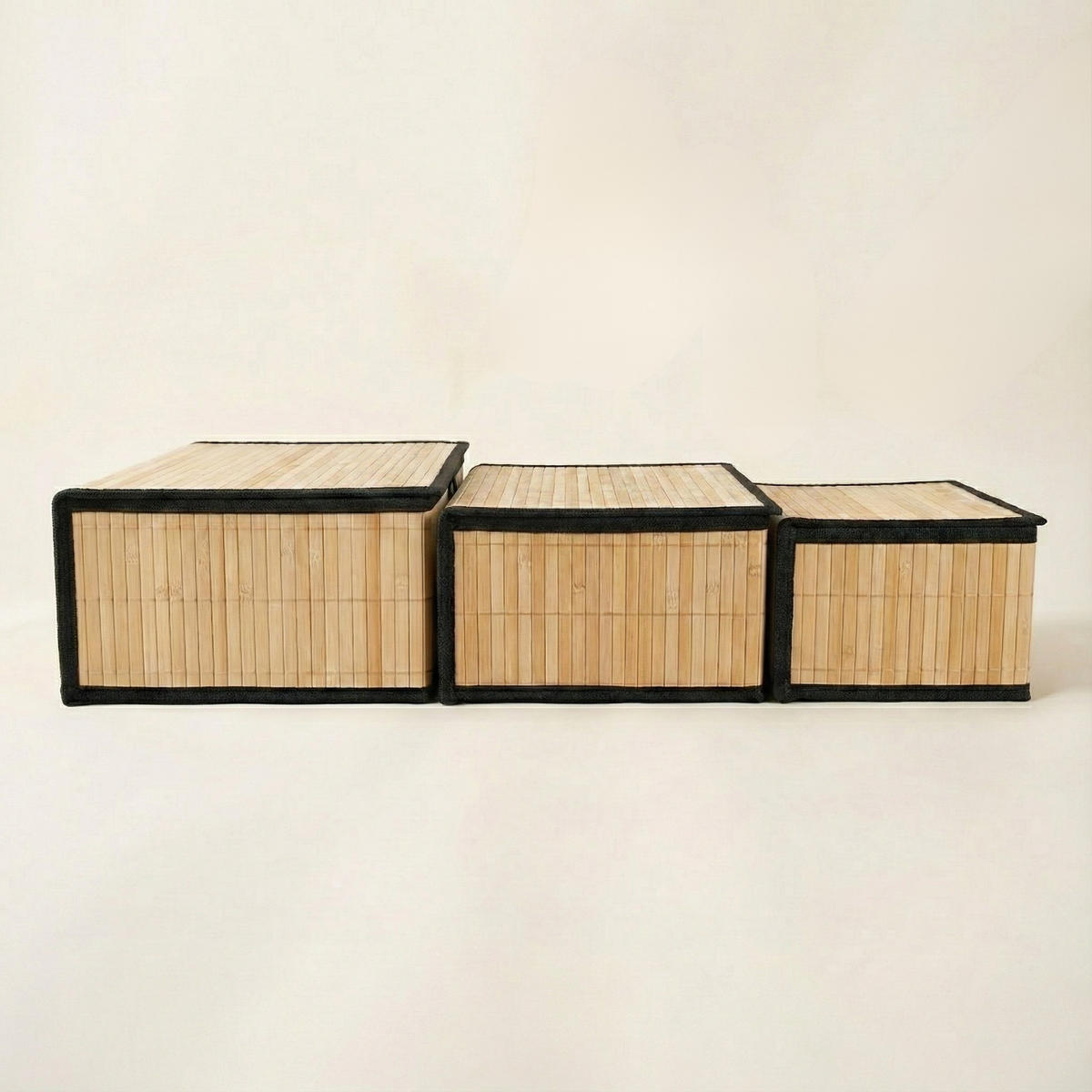 KORB 3er-Set Tilva - Braun, Naturmaterialien (25/15/32cm) - BOXIMO