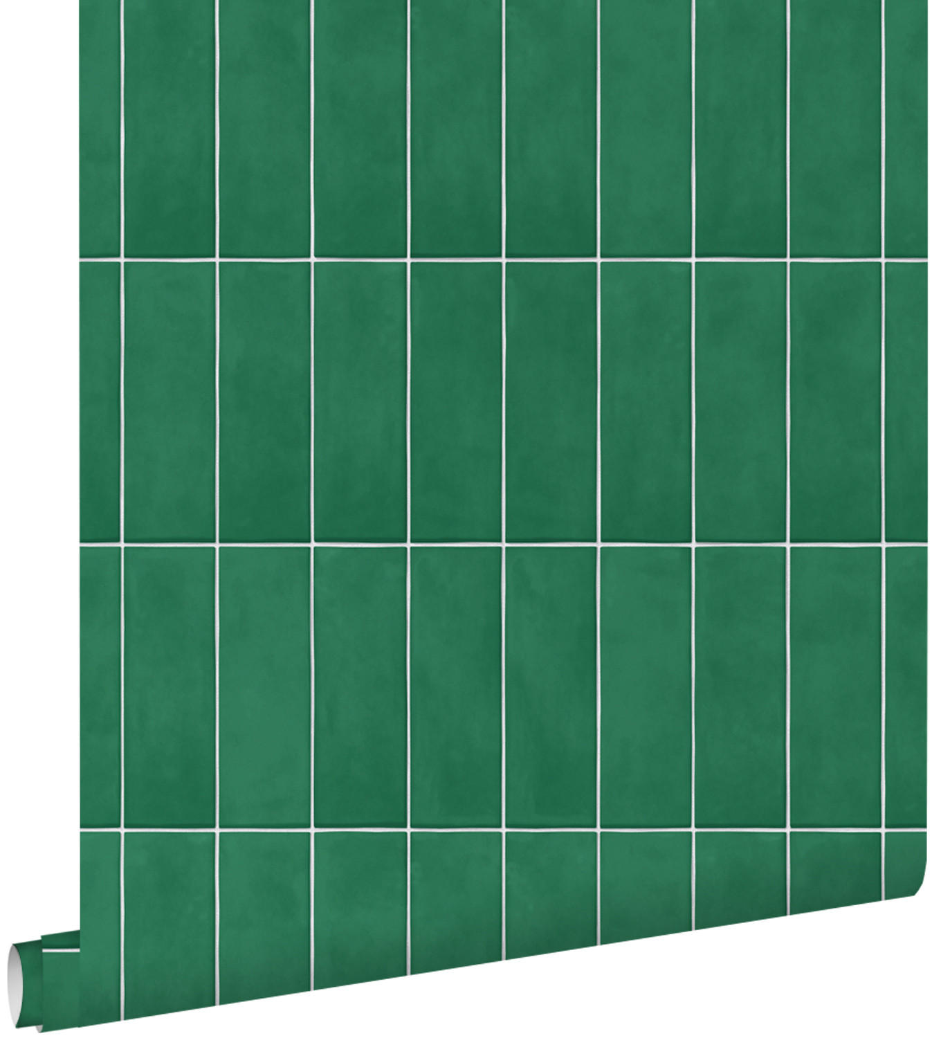 TAPETE Fliesenmuster 50 x 900 cm - Grün, Papier (50/900cm) - ESTAhome