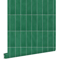 TAPETE Fliesenmuster 50 x 900 cm - Grün, Papier (50/900cm) - ESTAhome