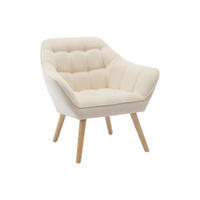 SESSEL - Stoff - Beige - CASERTA - Beige, Textil (73/77/82cm) - Vente-Unique