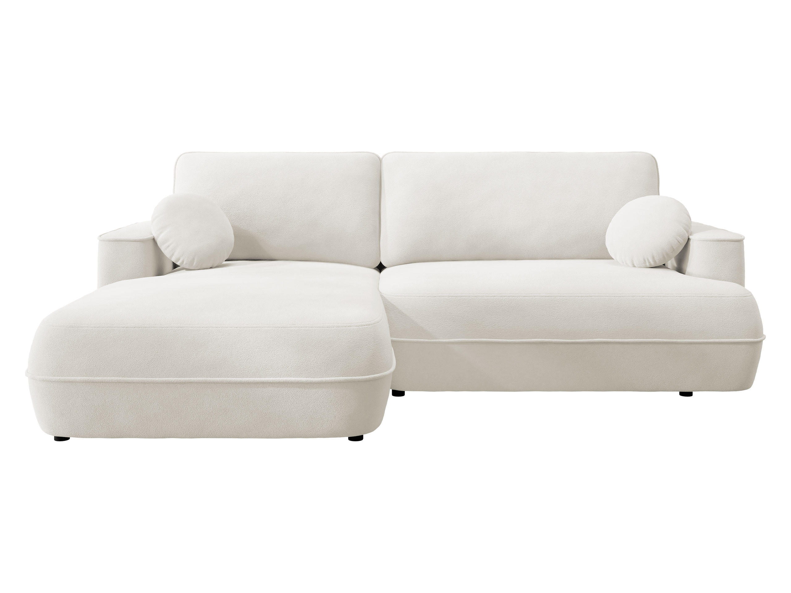ECKSOFA Fuego L, Seite: Links - Hellbraun/Schwarz, Holz/Kunststoff (260/168cm) - MIRJAN24