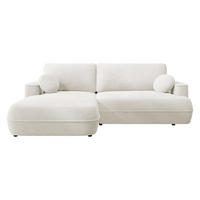 ECKSOFA Fuego L, Seite: Links - Hellbraun/Schwarz, Holz/Kunststoff (260/168cm) - MIRJAN24