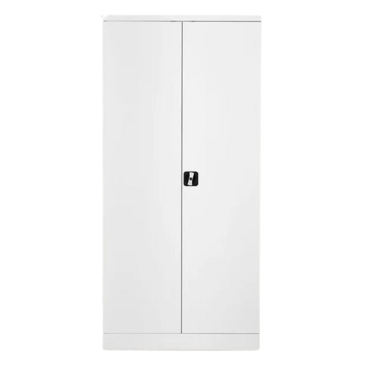STAHLSCHRANK Bee mit 5 lackierten Fachböden 195x92x50 cm Korpusfarbe Verkehrsweiß Frontfarbe Verkehrsweiß - Weiß, Metall (92/195/50cm)