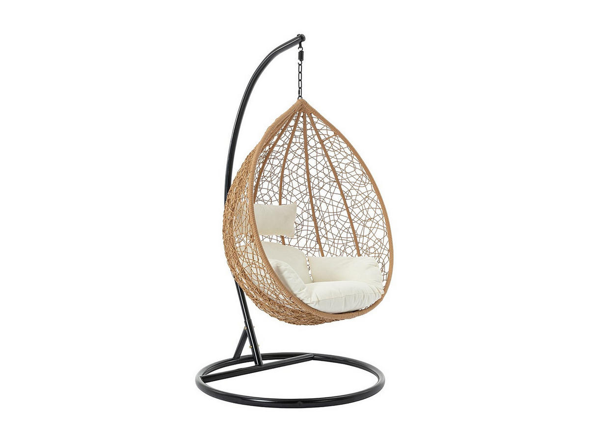 HÄNGESESSEL - 1 Person - Harz - Naturfarben Hell - - Naturfarben, Kunststoff (105/195/105cm) - Vente-Unique