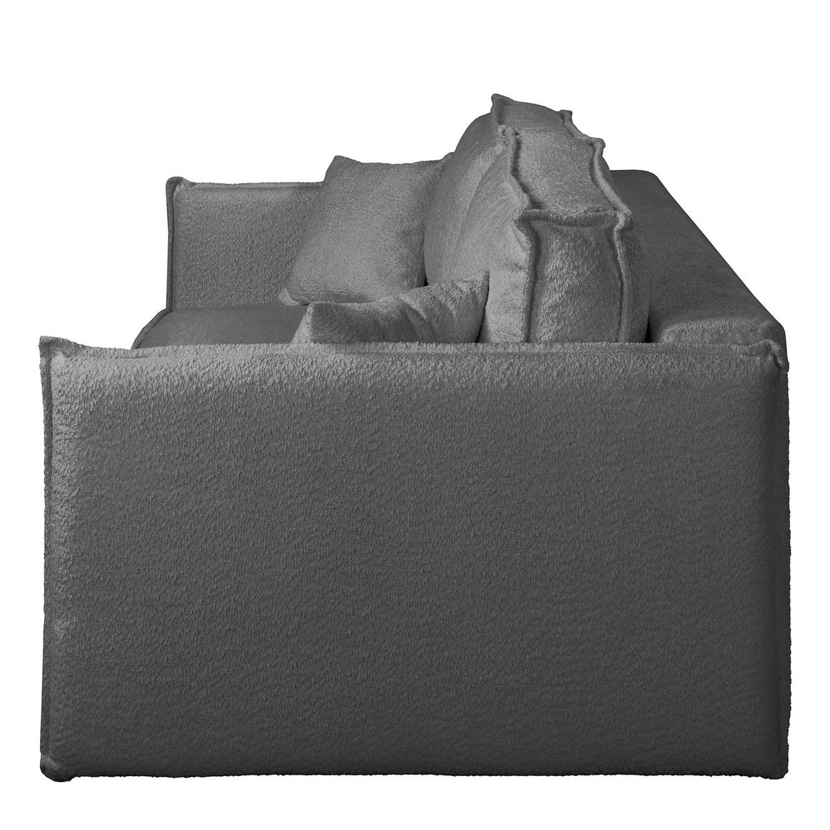 SCHLAFSOFA - Silberfarben/Schwarz, Kunststoff/Textil (221/70/105cm) - home24