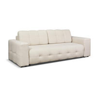 SCHLAFSOFA Avi Bouclé Creme - Bettkasten - 248x92x93 cm - Ecru, Holz/Holzwerkstoff (248/92/93cm) - Ravio
