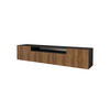 LOWBOARD KITO-W 200x40x41 cm - Schwarz / Katania - Eiche Wotan/Schwarz, Holzwerkstoff (200/40/41cm) - ALTDECOR