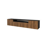 LOWBOARD KITO-W 200x40x41 cm - Schwarz / Katania - Eiche Wotan/Schwarz, Holzwerkstoff (200/40/41cm) - ALTDECOR