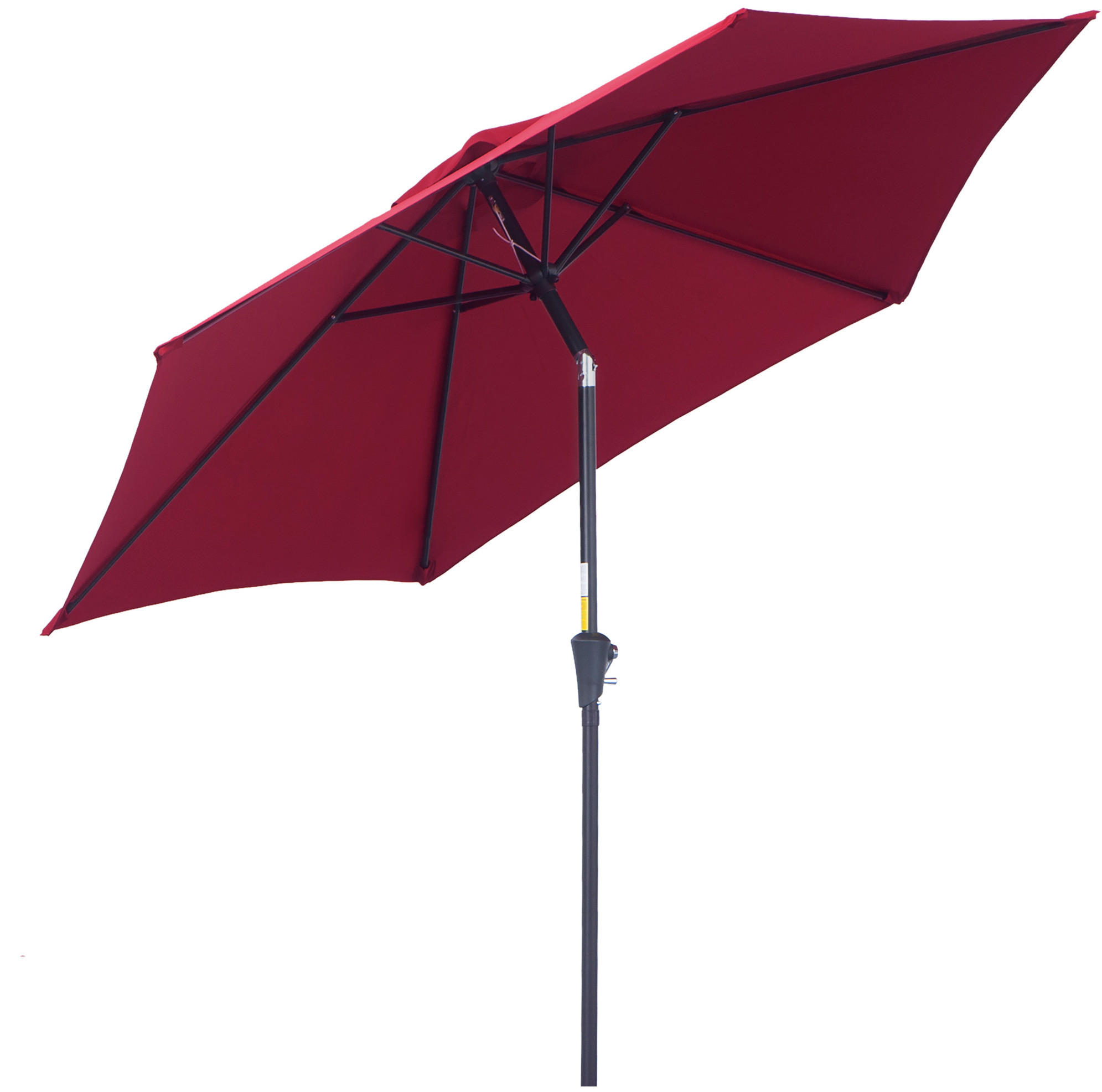 SONNENSCHIRM aus Aluminium Ø2,6xH2,35 m Rot mit Handkurbel & Knickfunktion - Rot, Metall (260/260cm) - Modfu