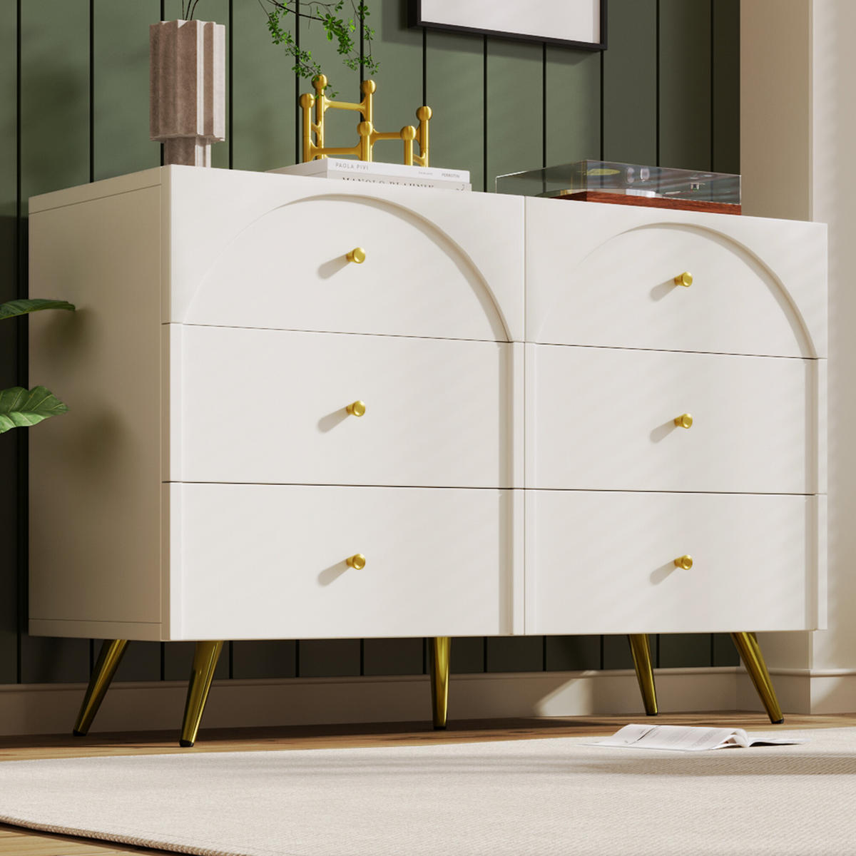 SIDEBOARD Weiß 120/40/85 cm - Weiß, Holzwerkstoff/Metall (40/85/120cm) - Urban Meuble