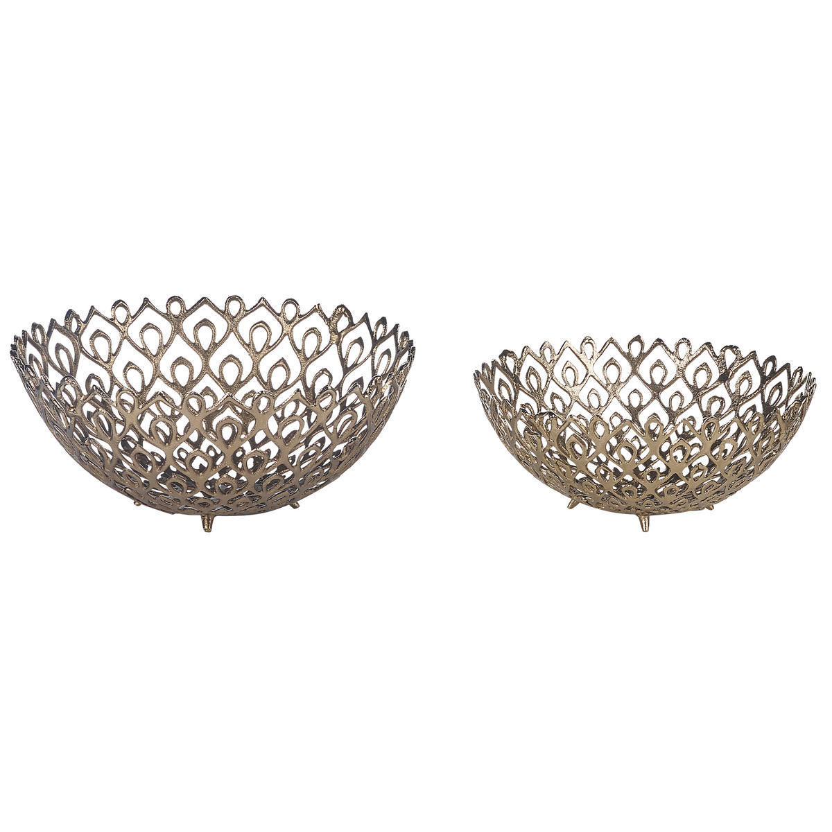 DEKOSCHALE Aluminium gold Grogol - Goldfarben, Metall (20cm) - Beliani