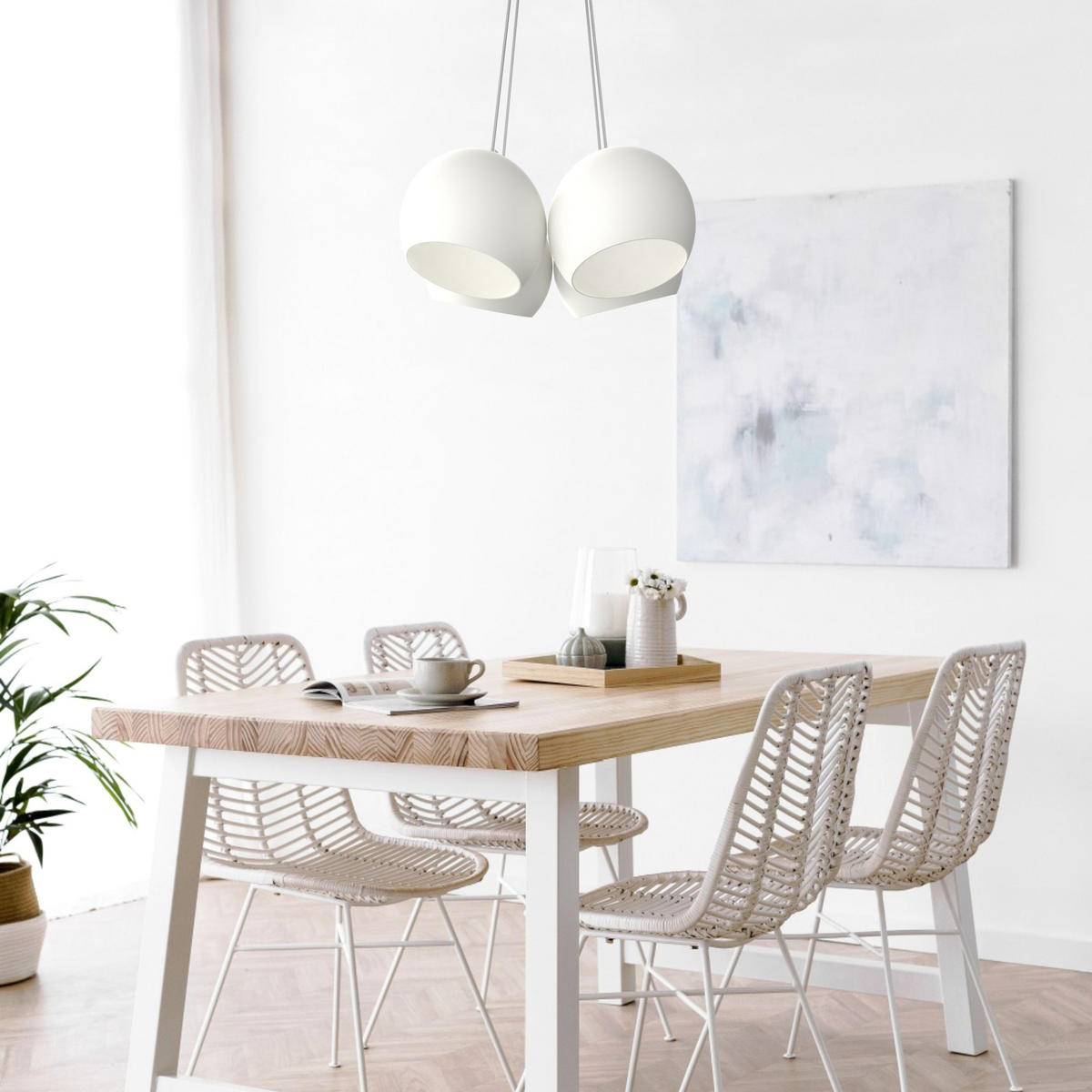 HÄNGELEUCHTE - Weiß, Metall (25/25/20cm) - Lumicom