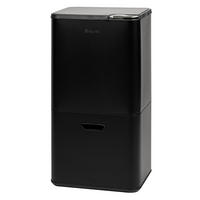 ABFALLEIMER, 58 Liter, aus Metall, schwarz - Schwarz, Metall (40.5/78/31cm) - eluno