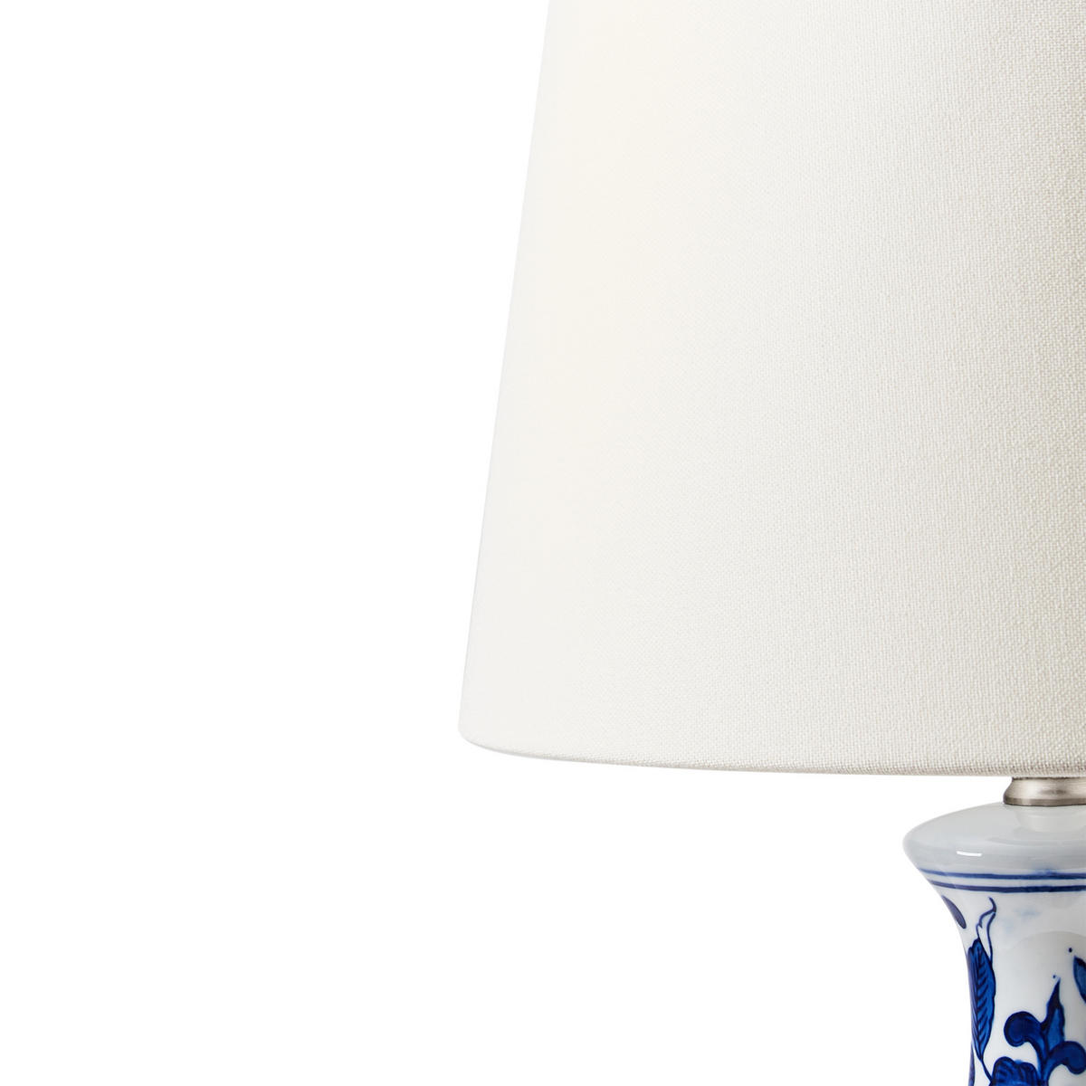 TISCHLEUCHTE Weiß/Blau Carmen - Blau/Weiß, Keramik (30/30/48cm) - Beliani
