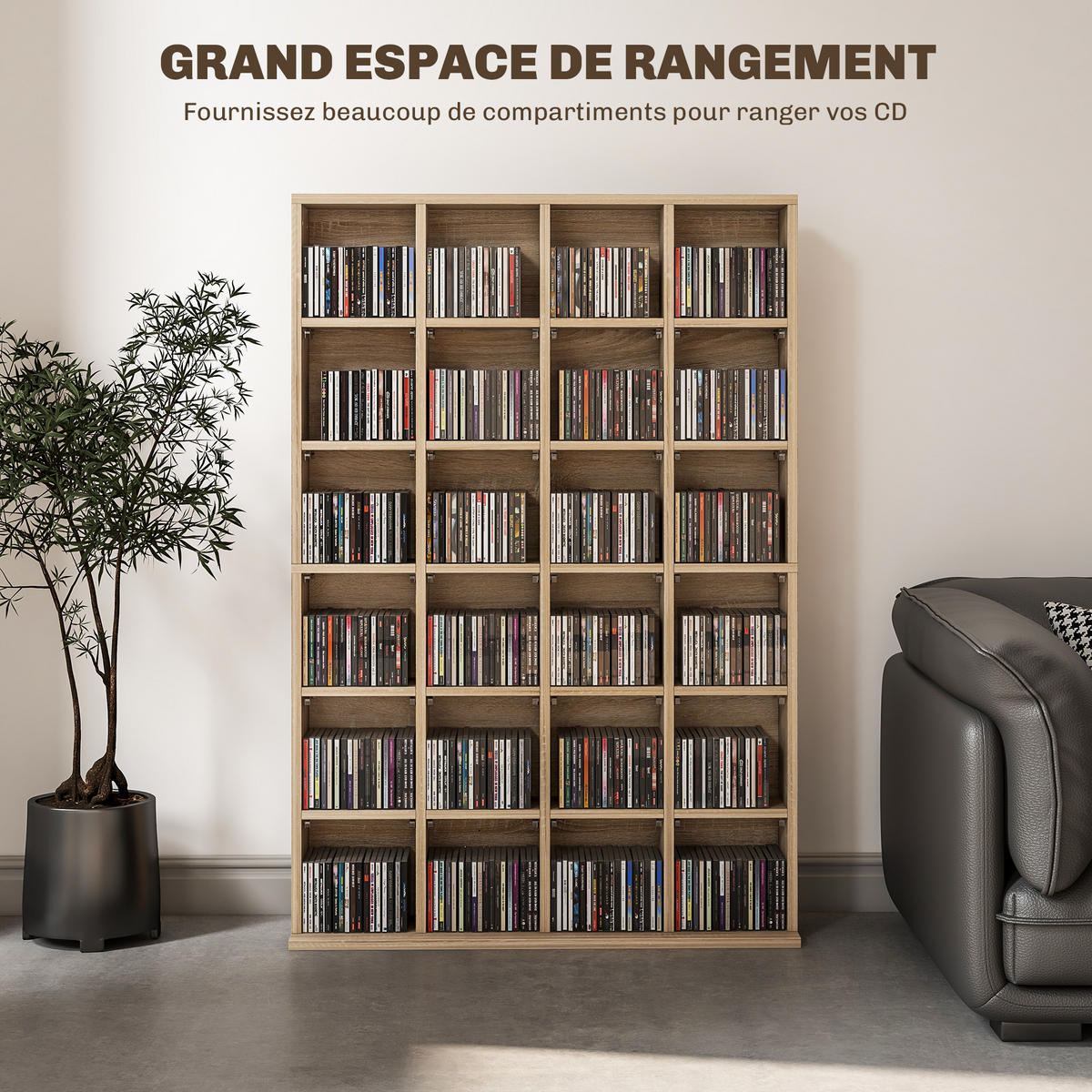 CD-REGAL DE-14443 Naturholz - Naturfarben, Holzwerkstoff (20/130.5/89cm) - ComfortXL