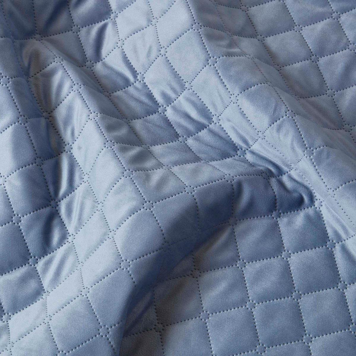 SAMT-WOHNDECKE 150/200 cm, gesteppt - Blau, Textil (150/200cm) - Homescapes