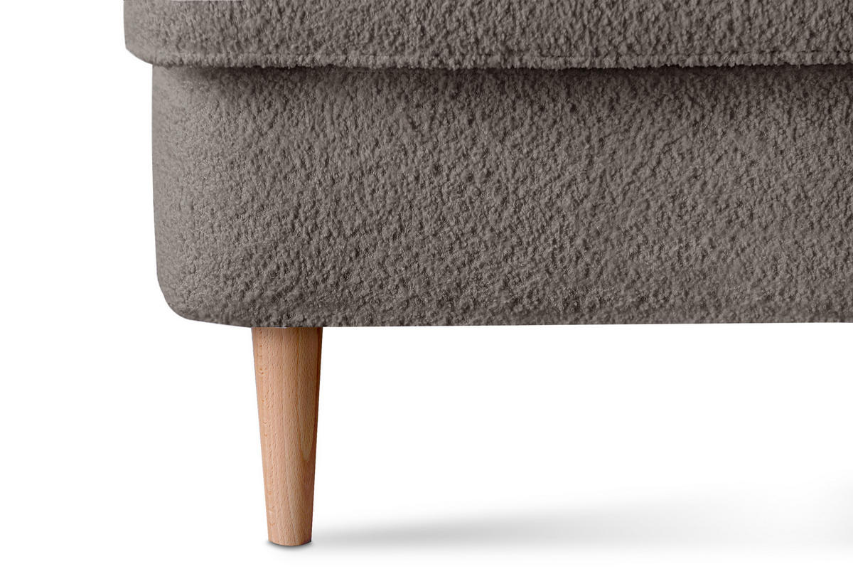DOPPELSESSEL STRALIS Klassische Stil, Beige - Graubraun, Textil (136/106/96cm) - KONSIMO®