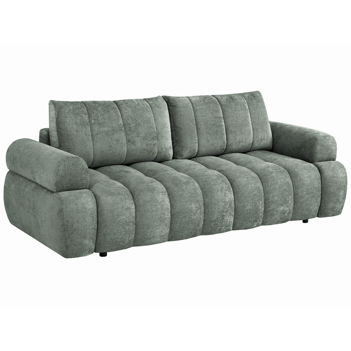 ROZKLÁDACÍ POHOVKA Mavi, 3místná s funkcí spaní, ložná plocha 195x145 cm, zelená - zelená barva, textil (255/100/110cm) - Beautysofa