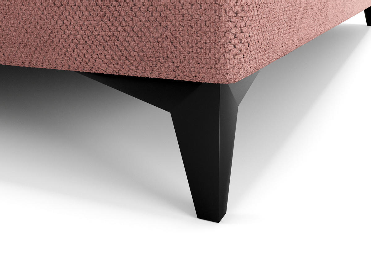 BOXBETT ONO mit Matratze H3, Bonell und Topper 180x200 CURIO 63 - Pink, Textil (180/200cm) - Bedante