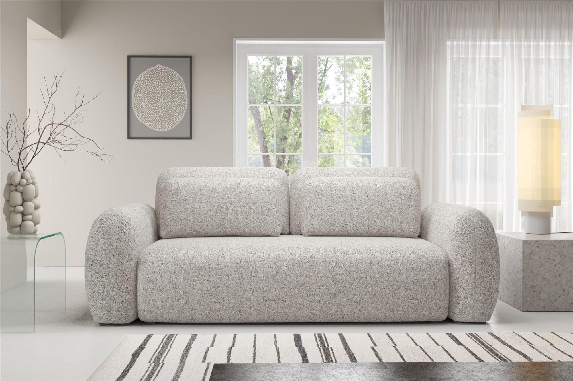 SCHLAFSOFA Gaston - Beige, Holzwerkstoff/Textil (266/95/110cm) - Fun Möbel